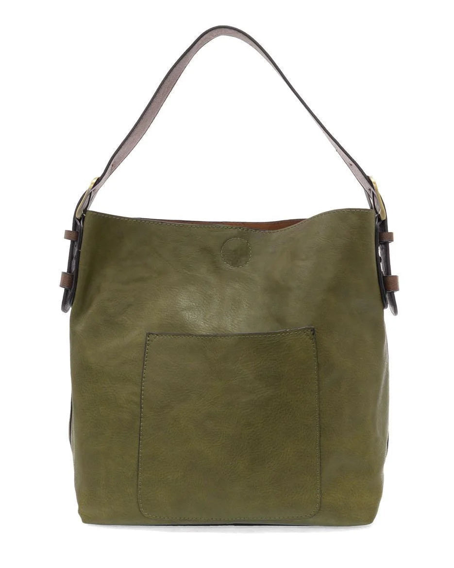 Hobo Handle Handbag in Olive Brine