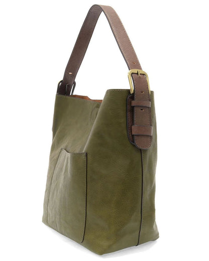 Hobo Handle Handbag in Olive Brine