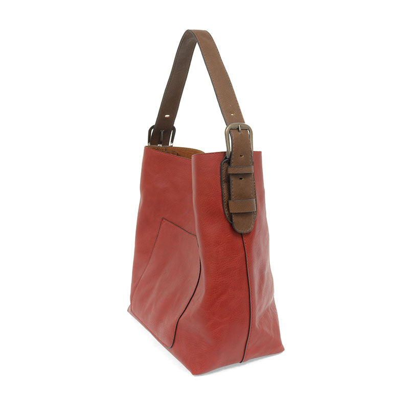 Hobo Handle Handbag in Scarlet