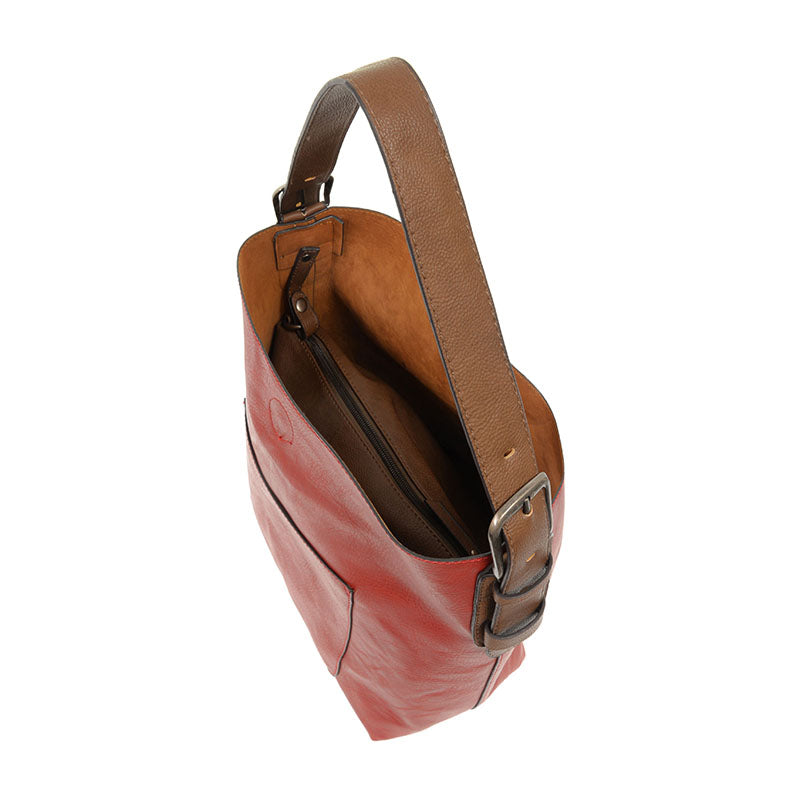 Hobo Handle Handbag in Scarlet