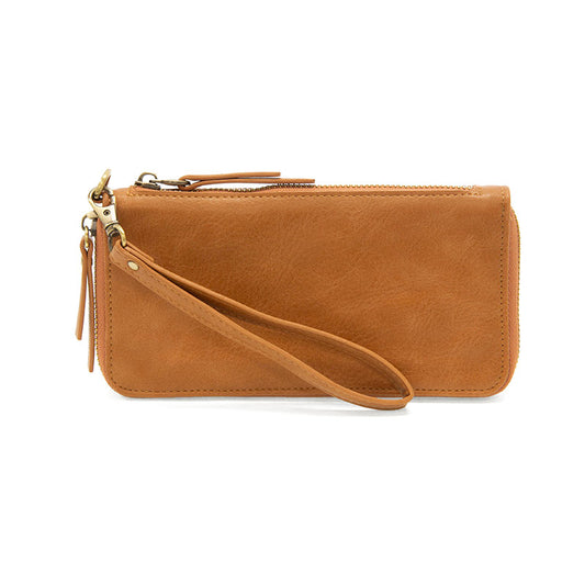 Chloe Zip Wristlet Wallet in Hazelnut