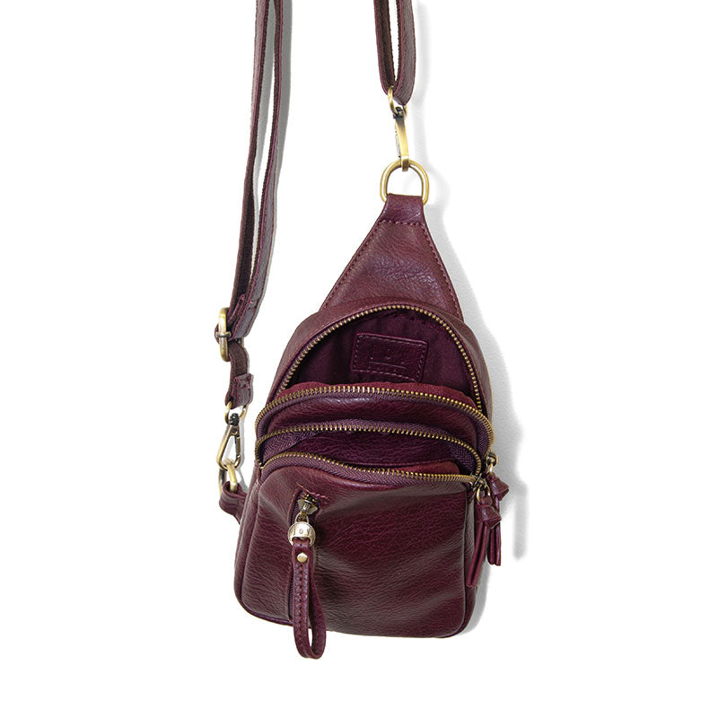 Skyler Sling Bag in Wine
