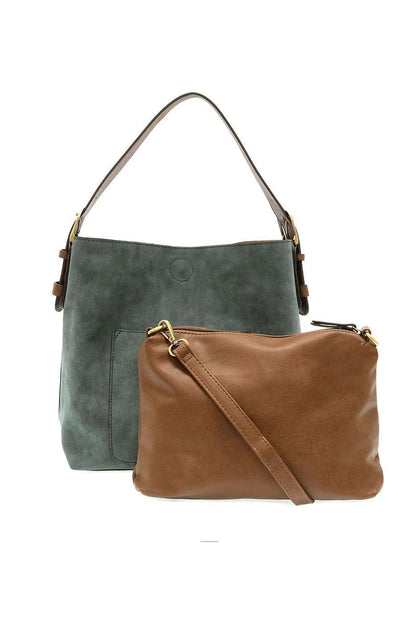 Rich Faux Suede Hobo Handbag in Deep Teal