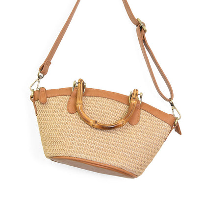 Millie Crossbody Bag in Natural Straw