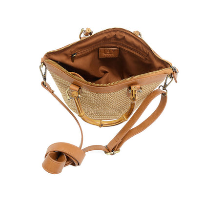 Millie Crossbody Bag in Natural Straw