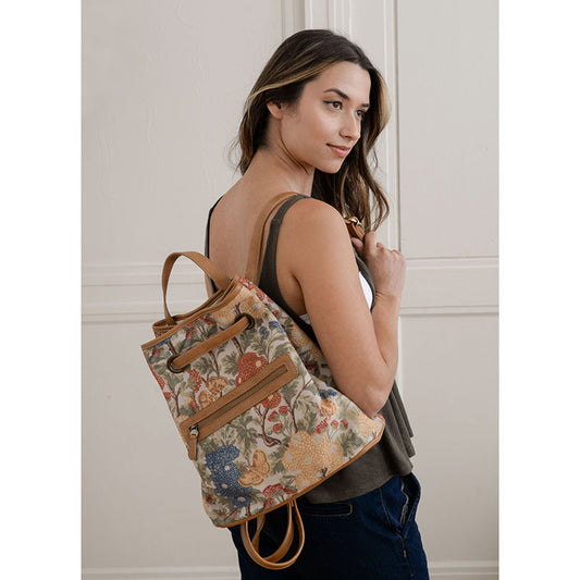 Botanical Floral Canvas Backpack