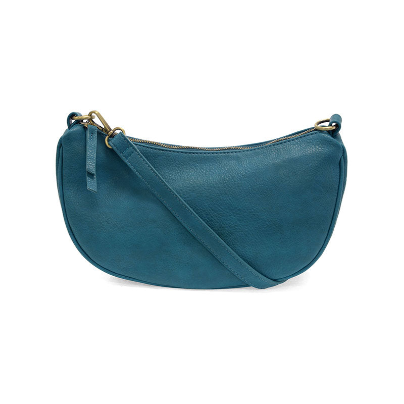 Miranda Crescent Crossbody Bag in Turquoise