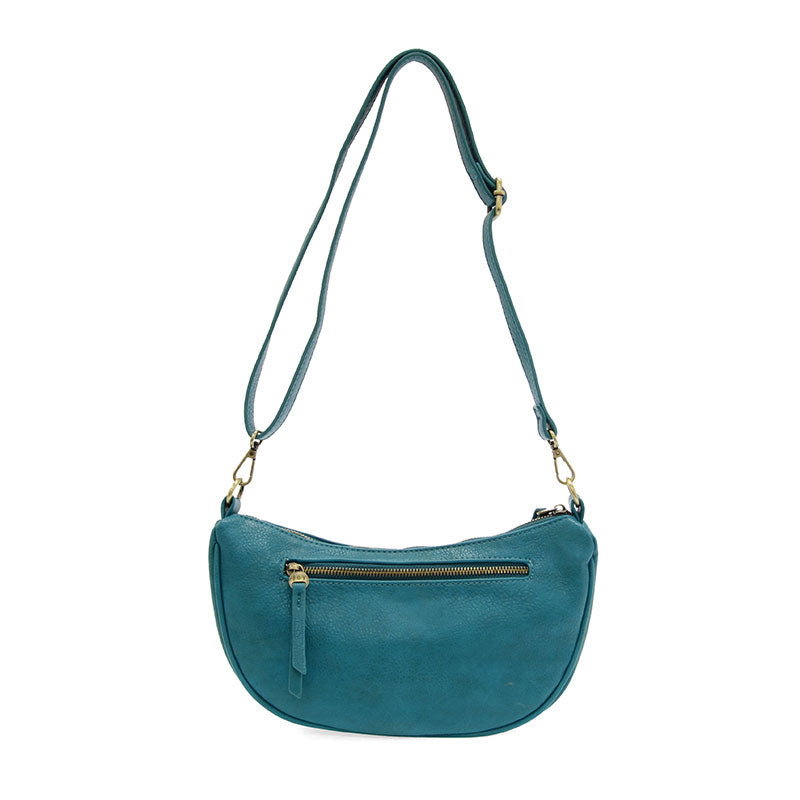 Miranda Crescent Crossbody Bag in Turquoise
