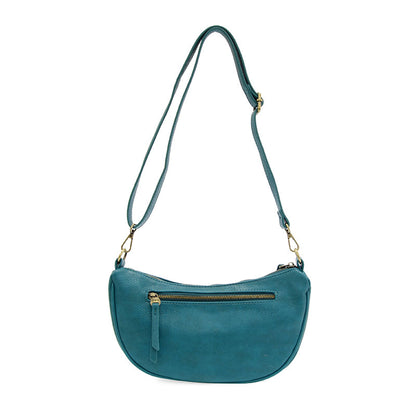 Miranda Crescent Crossbody Bag in Turquoise