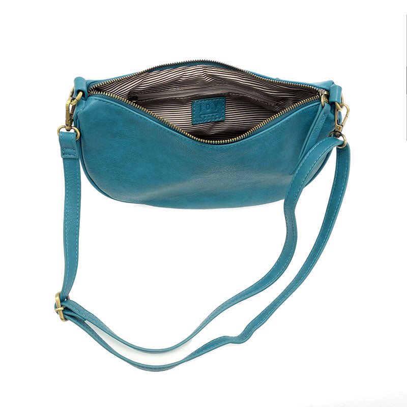 Miranda Crescent Crossbody Bag in Turquoise