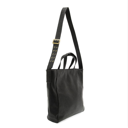 Alma Buckle Tote in Black