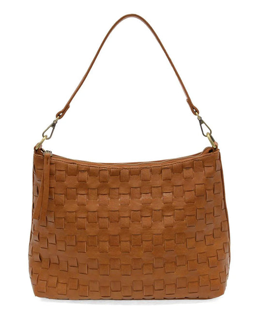 Winnie Woven Hobo Bag in Cognac