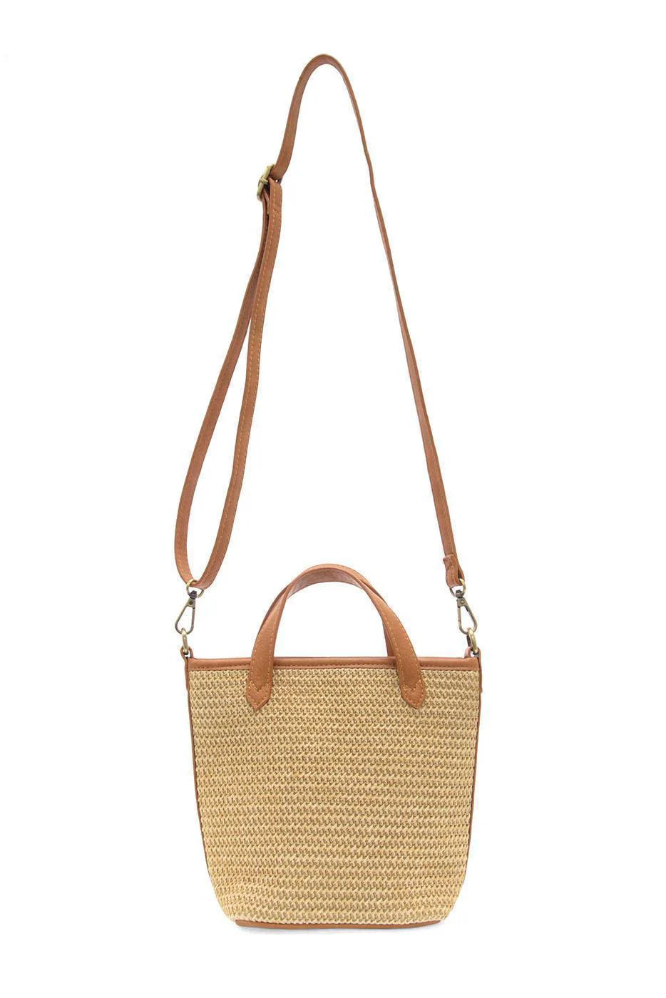 Mini Bucket Bag in Natural Straw