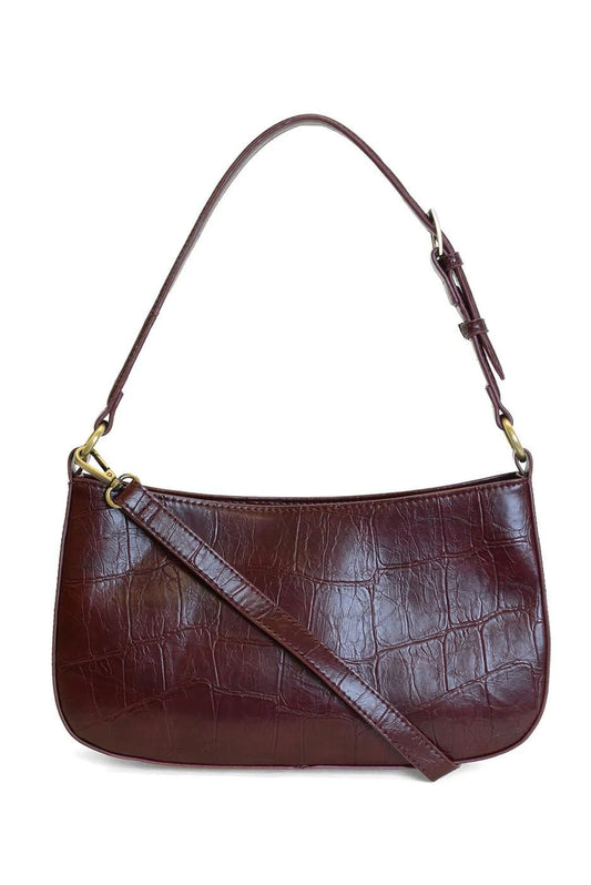 Erin Shoulder Bag in Burgundy
