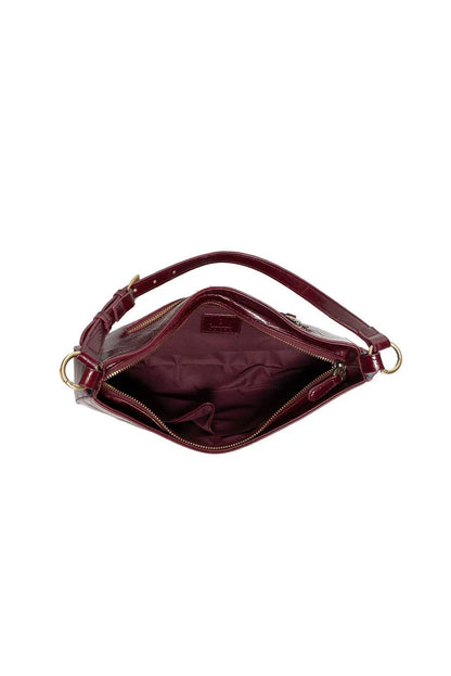 Erin Shoulder Bag in Burgundy