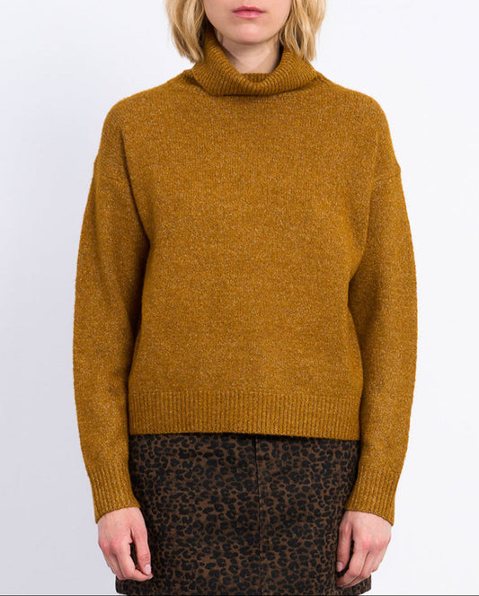 Cozy Turtleneck Sweater in Mustard