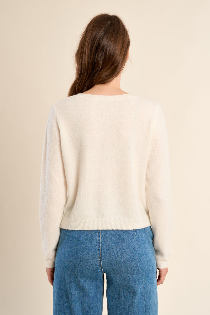Super Soft Classic Cardigan in Ivory