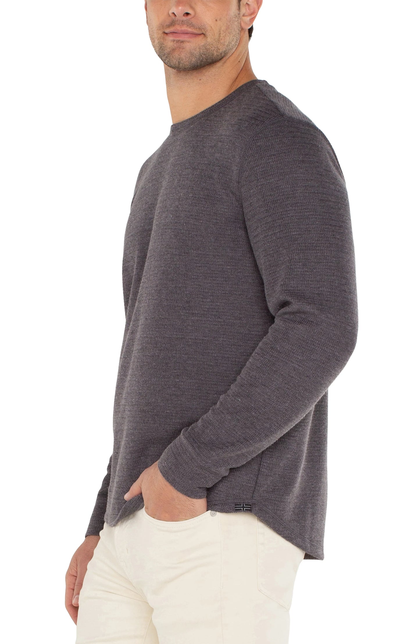 Long Sleeve Crew Neck in Grey