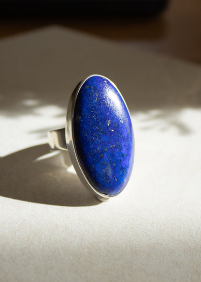 Large Oval Lapis Ring