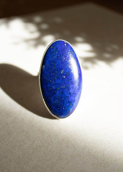 Large Oval Lapis Ring