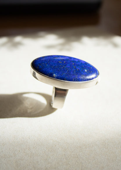 Large Oval Lapis Ring