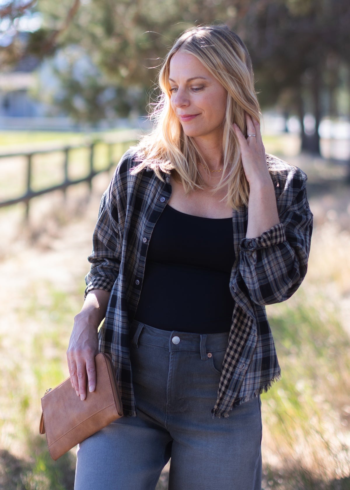 Adrianna Shirt in Midnight Plaid | Dear John