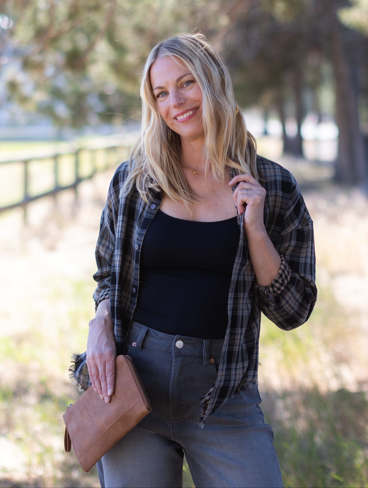 Adrianna Shirt in Midnight Plaid | Dear John