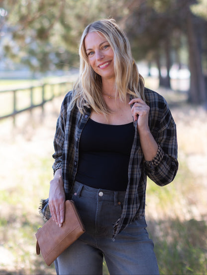 Adrianna Shirt in Midnight Plaid | Dear John