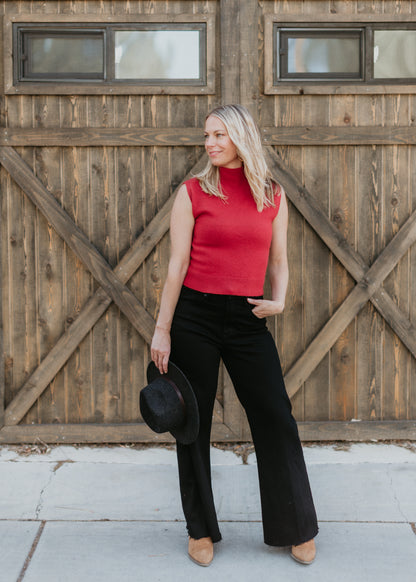 Ace Sweater Vest in Red | Kerisma