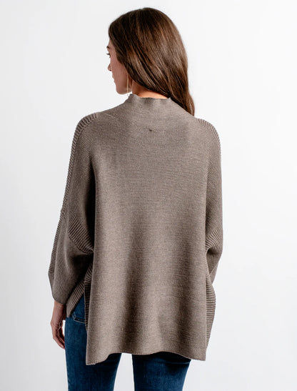 Boho One Size Sweater in Heather Brown | Kerisma