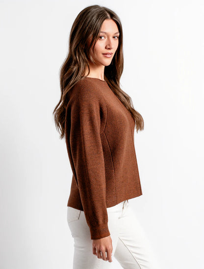Asima Crew Sweater in Brownie | Kerisma
