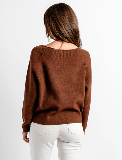 Asima Crew Sweater in Brownie | Kerisma