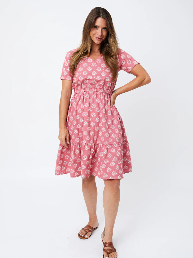 Lydia Dress in Pink | Mata Traders