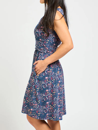 Asheville Dress in Fox Print | Mata Traders
