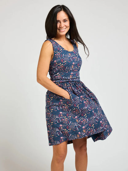 Asheville Dress in Fox Print | Mata Traders