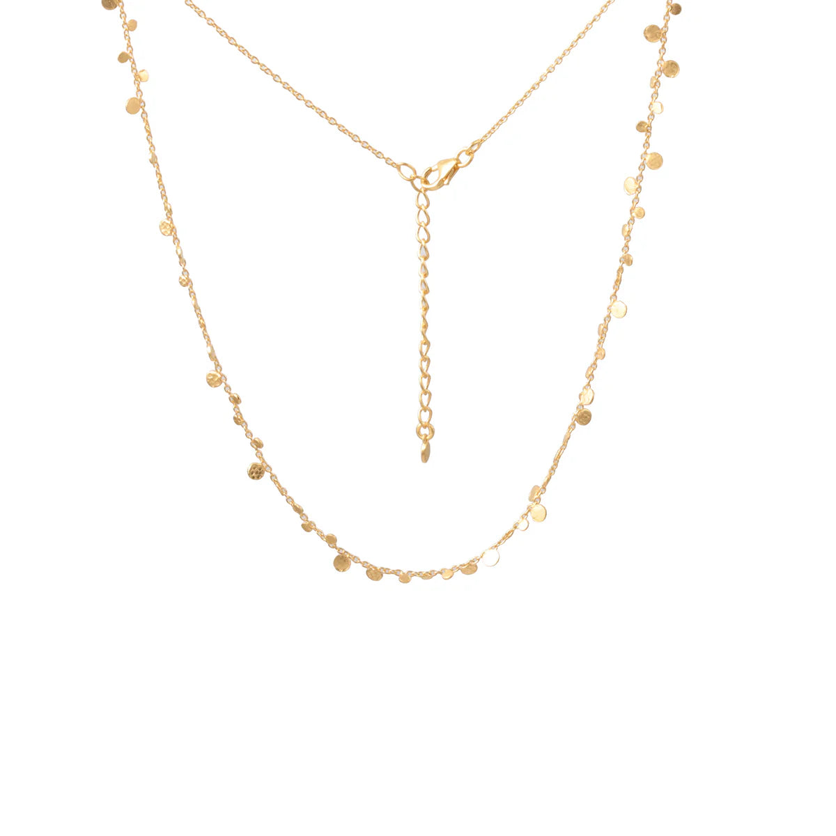 Dot Necklace on Gold Chain