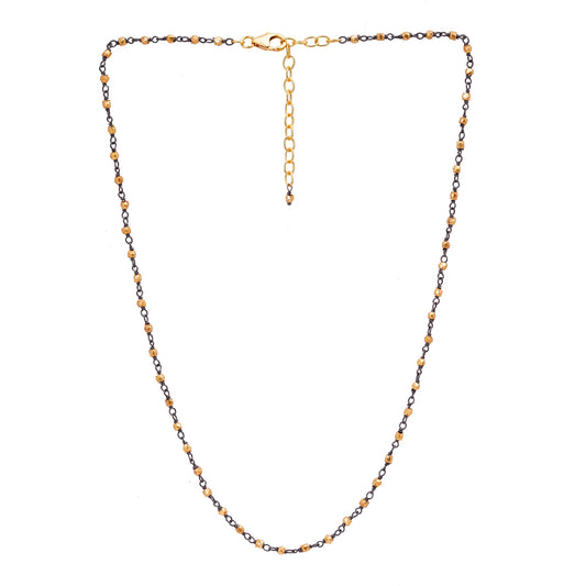 Two Tone Gold Bead Necklace