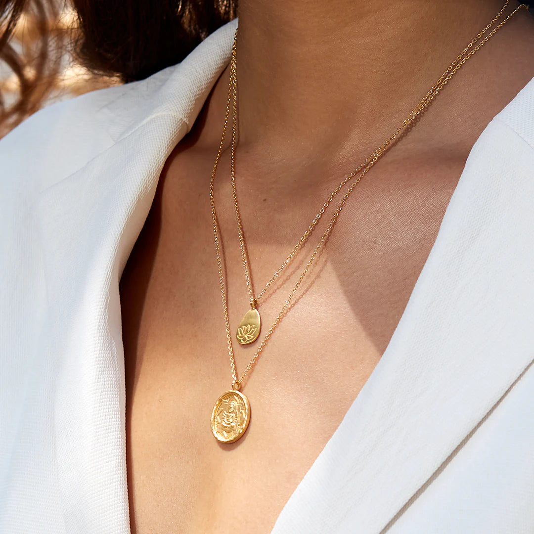 Gold Buddha Pendant Necklace