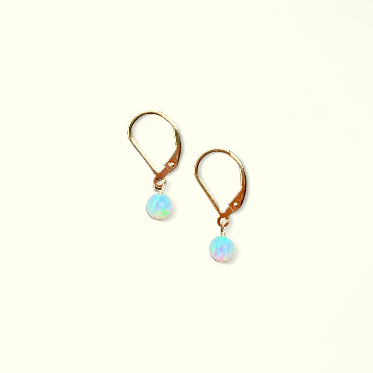 White Opal Drop Earrings