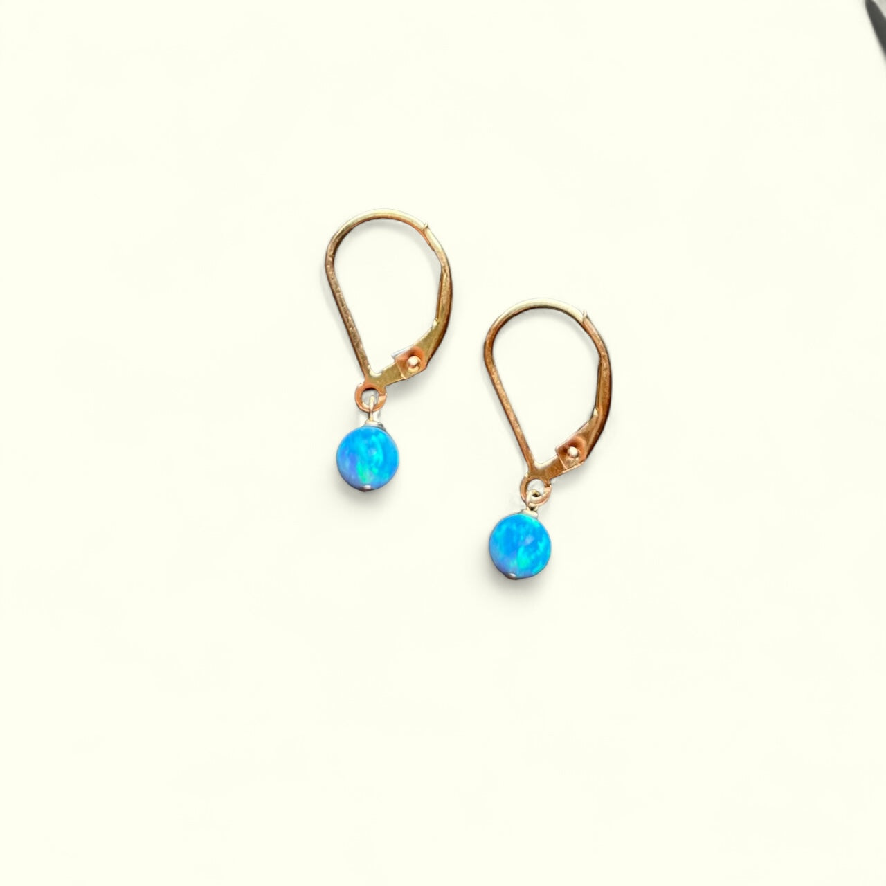 Blue Opal Drop Earrings