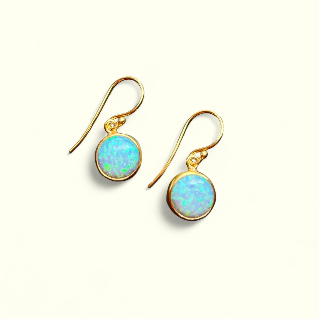 White Opal Earrings