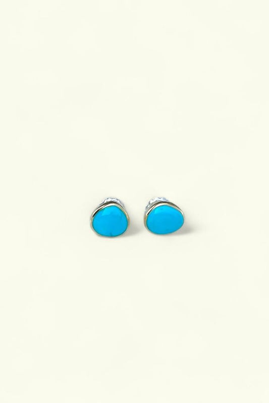 Asymetrical Turquoise Post Earrings