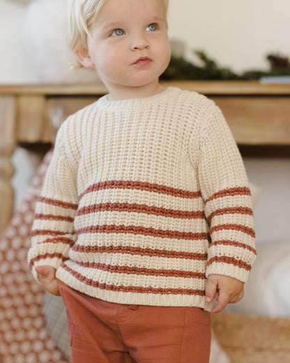 Cranberry Stripe Rex Sweater