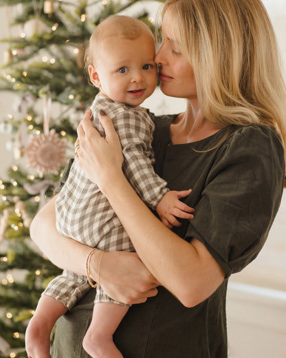 Forest Check Woven Jumpsuit