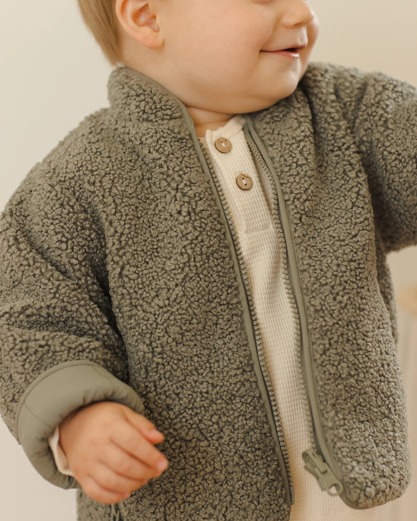 Forest Shearling Zip Jacket