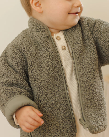 Forest Shearling Zip Jacket