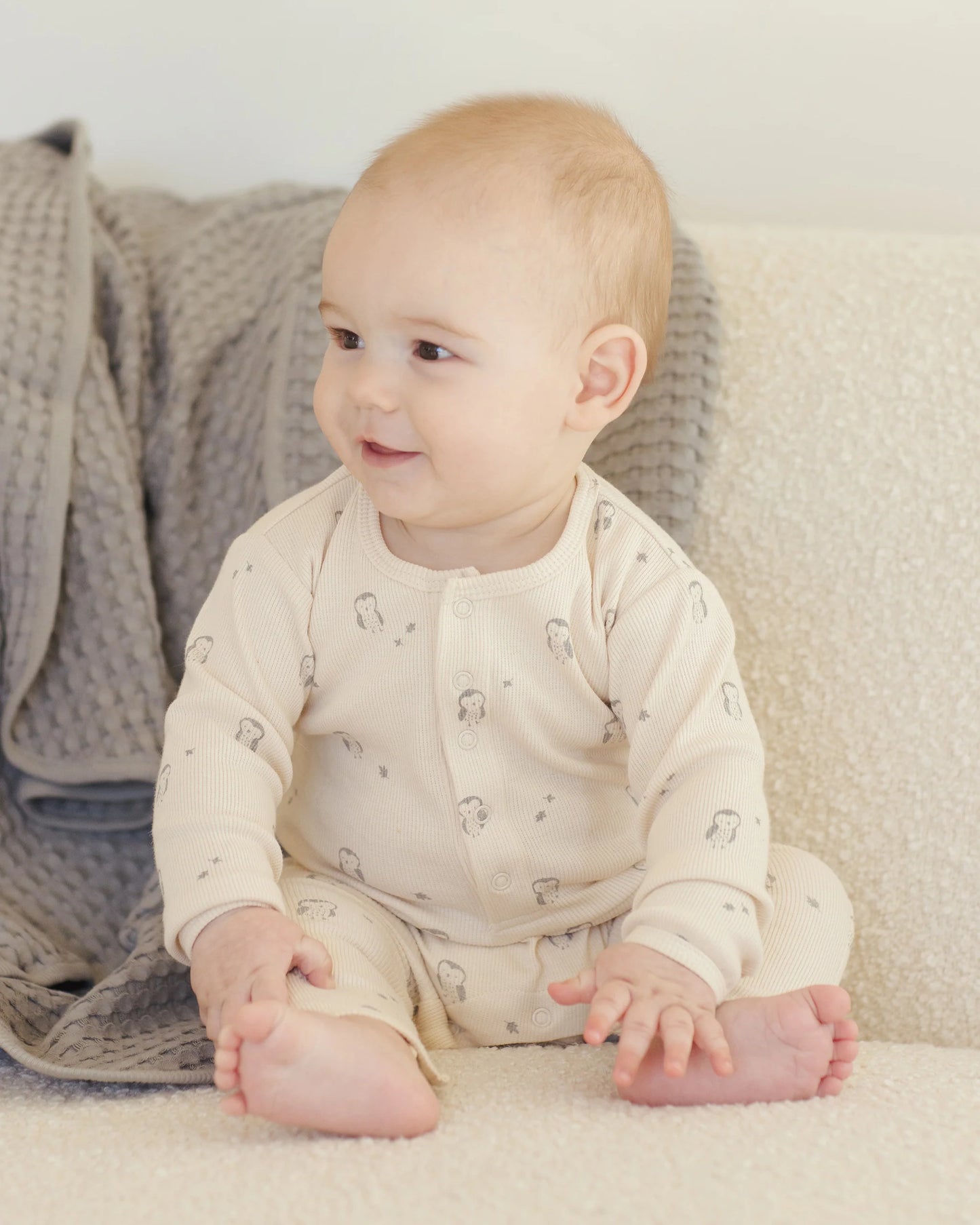 Owls Ribbed Jumpsuit