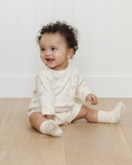 Polar Bears Long Sleeve One Romper