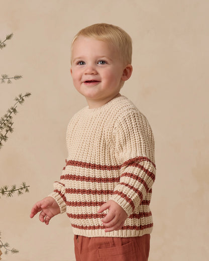 Cranberry Stripe Rex Sweater