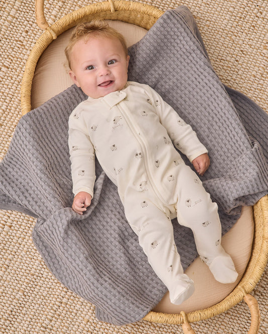 Sheep Long Sleeve Zip Footie